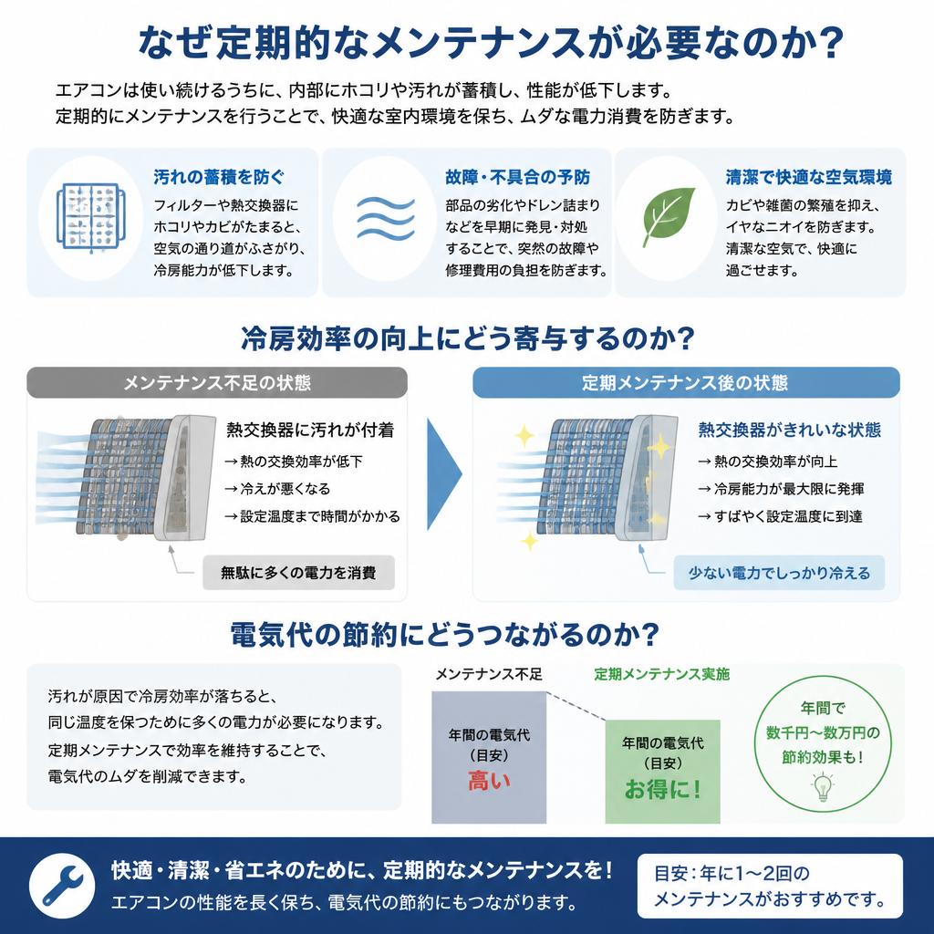 2. 冷房効率を上げるためのエアコンメンテナンスの重要性